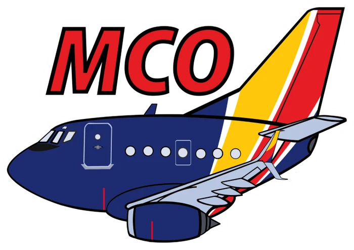 B-737 WN MCO Sticker