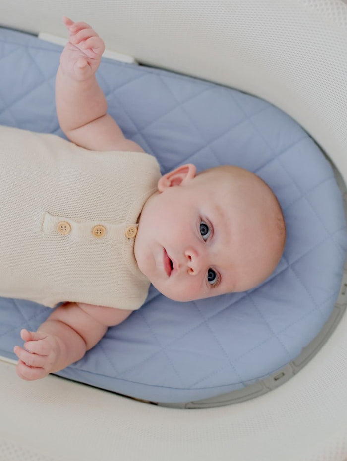 Bambella Waterproof Moses Bassinet Sheet | Sky Blue