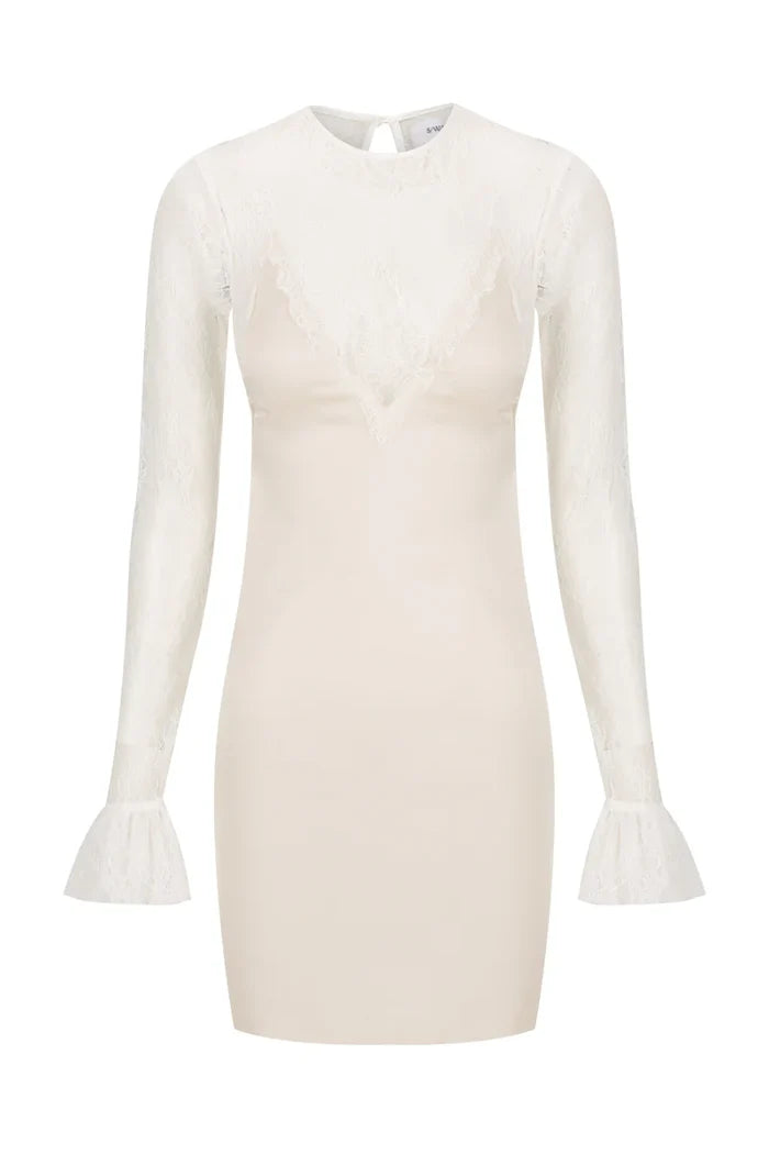 Bell Sleeve Lace Mini - Pewter