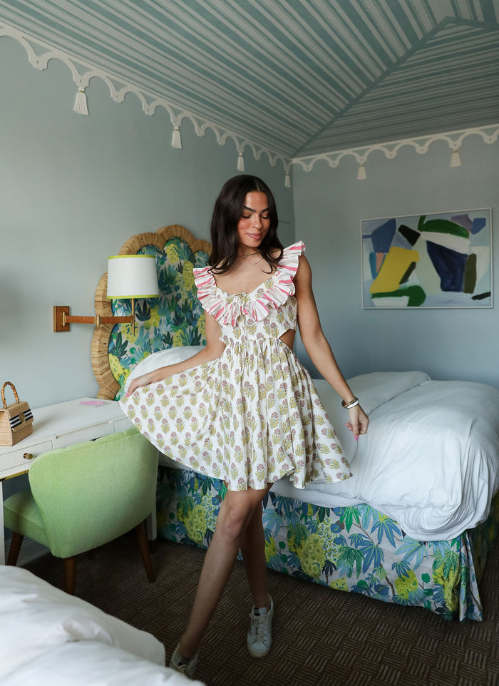 Billie Dress - Green Floral