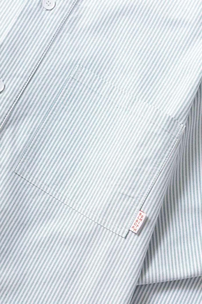 Blacksmith - 'Boxford' Utility Shirt - Green Stripe