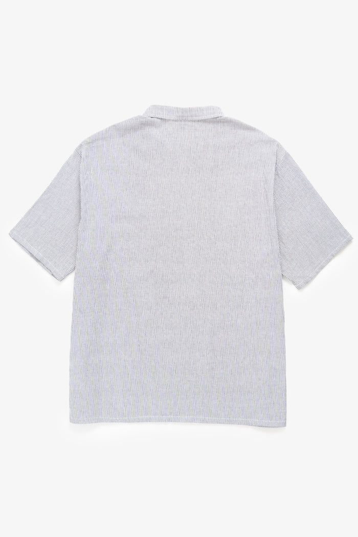 Blacksmith - Short Sleeved Popover Shirt - Black Seersucker
