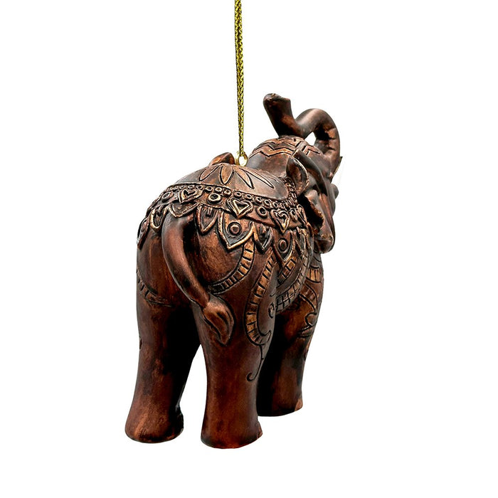 Boho Elephant Ornament, Exotic Resin Christmas Tree Decor Resin Ornaments OrnamentallyYou
