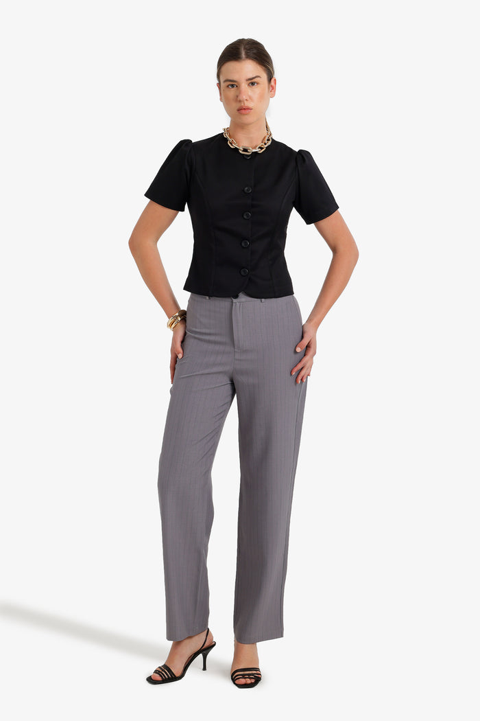 Button-Up Tailored Top