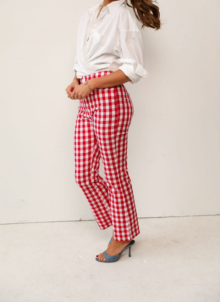 Coco Park Pants - Red Check