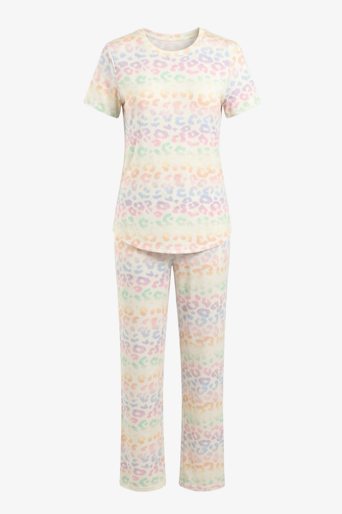 Colored Leopard Pyjama Set