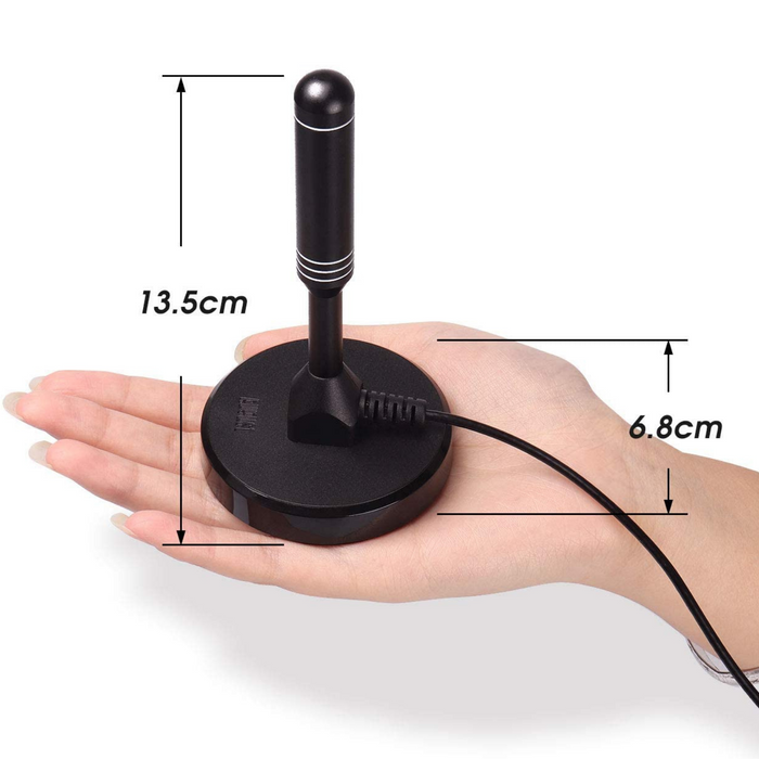 Compact Long Range Amplified Indoor 1080P 4K HDTV Antenna