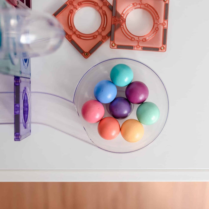 Connetix Magnetic Tiles Pastel Ball Run Pack 106 Pieces