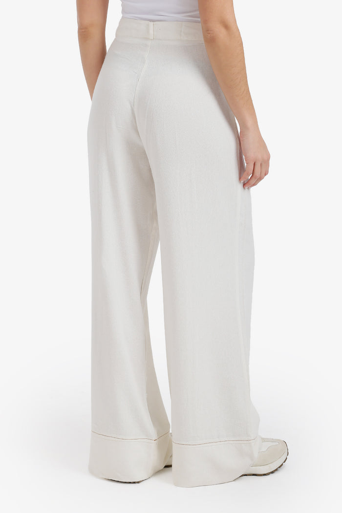 Contrast-Stitch Pants