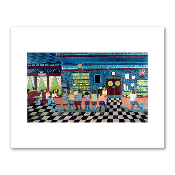 Ralph Fasanella, Diner, 1980, Private Collection. Courtesy Andrew Edlin Gallery. © Estate of Ralph Fasanella. Fine Art Prints in various sizes by Museums.Co