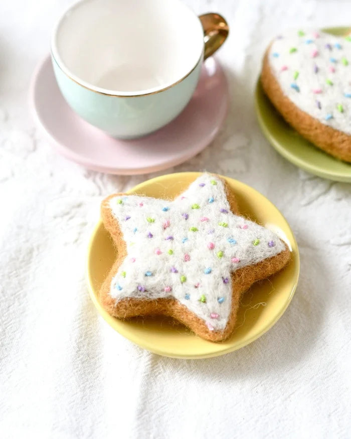 Felt Heart & Star Icing Cookie with Sprinkles