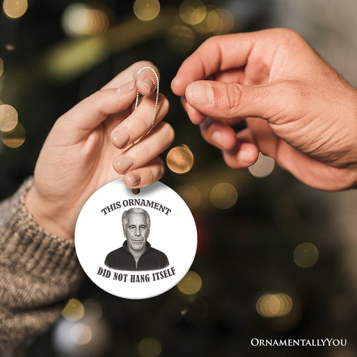 Funny Christmas Meme Party Gift Ornament, Secret Santa and White Elephant Gift Ceramic Ornament OrnamentallyYou