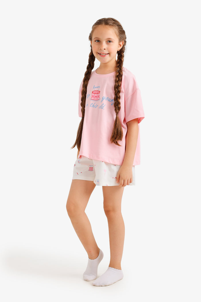 Girly Printed Pyjama Set