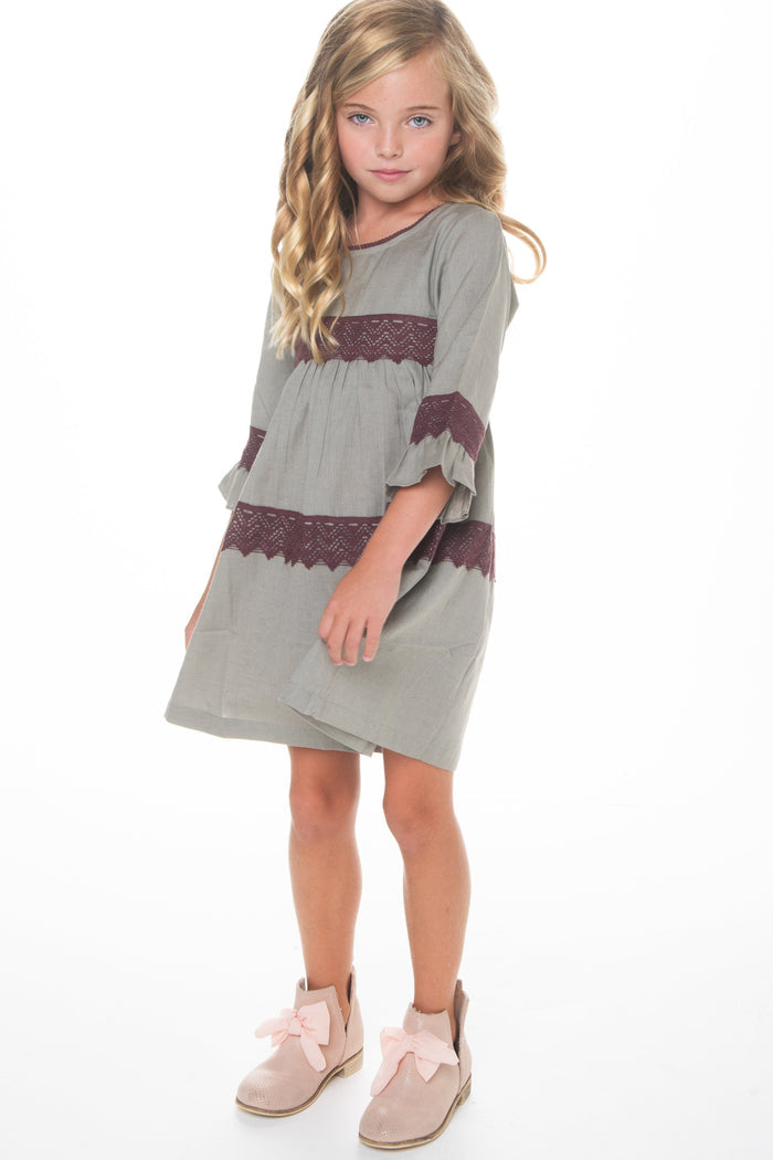 Grey Lace Dress Dress Yo Baby Wholesale