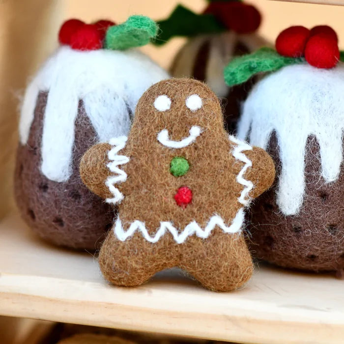 Handmade Felt Gingerbread Man Cookie