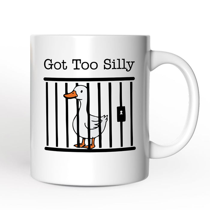 Jailed Goose Personalized Mug, Got Too Silly Funny Gift With Custom Name Personalized Ceramic Mug OrnamentallyYou 12oz Mug Non-Custom