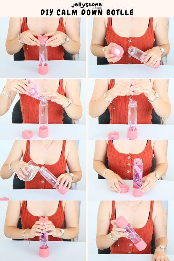 Jellystone DIY Calm Down Sensory Bottle - Blue