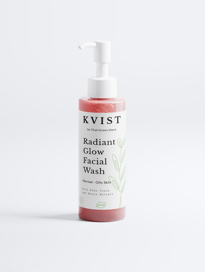 KVIST Radiant Glow Facial Wash 145ml - Purifying Daily Face Wash with Aloe and Blackberry