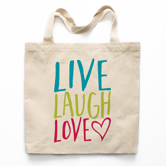 Live Laugh Love Canvas Tote Bag