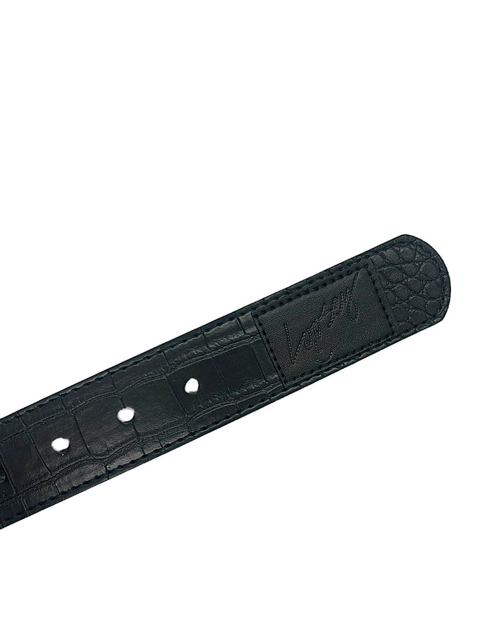 Loosey - Croc Skin Belt (Black)