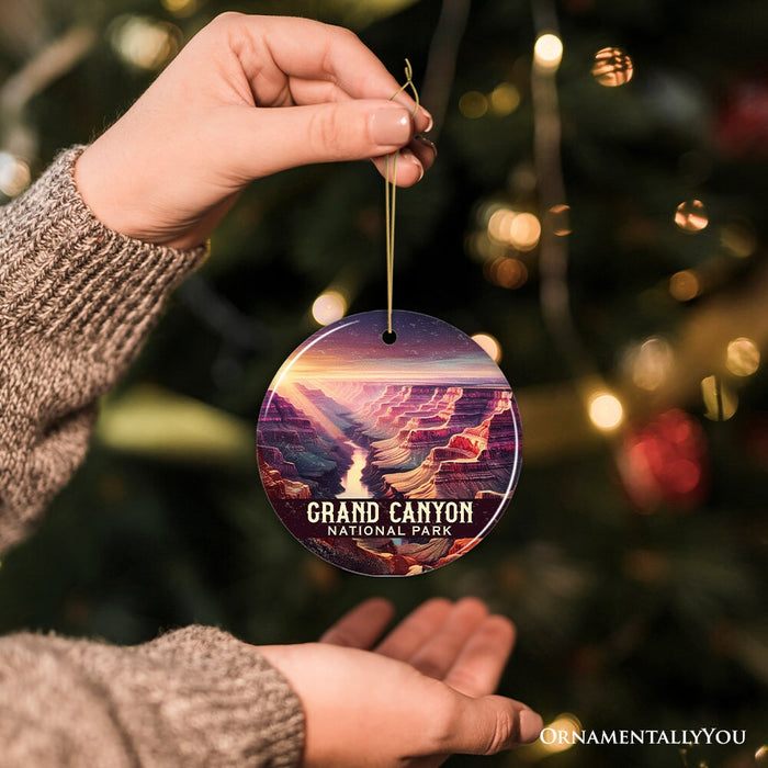 Majestic Grand Canyon National Park Ornament, Arizona Desert Landscape Christmas Gift and Travel Souvenir Ceramic Ornament OrnamentallyYou