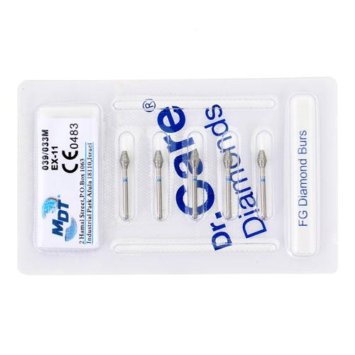 MDT 038-032M/EX-11 FG Barrel head 3.2mm Blue Medium Diamond Bur FG