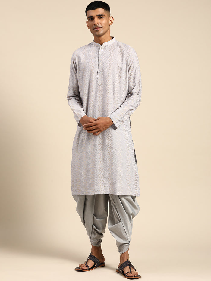 Men Grey Kurta Set