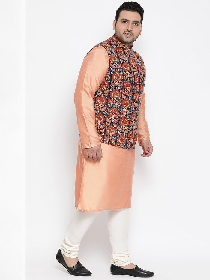 Men's Multi Kurta Churidar Jacket Set