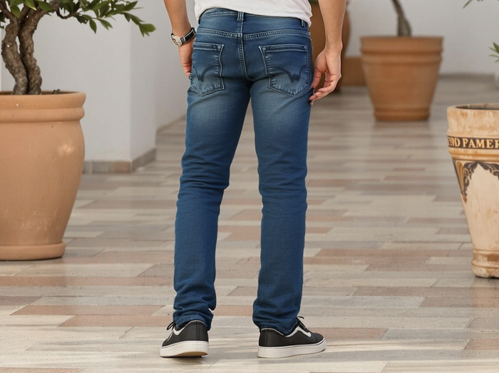 MID BLUE SLIM FIT JEANS