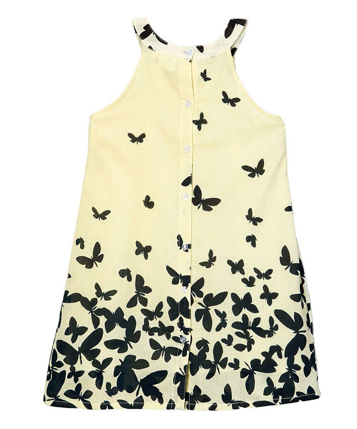Navy Butterfly Yoke Dress Shirt-Dress Yo Baby Wholesale