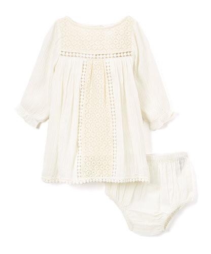 Off White Lace Detail Infant Dress Dress Yo Baby Wholesale