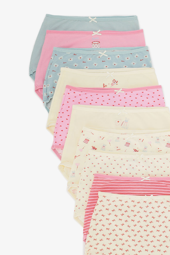 Pack of 10 Colored Full Brief Panties