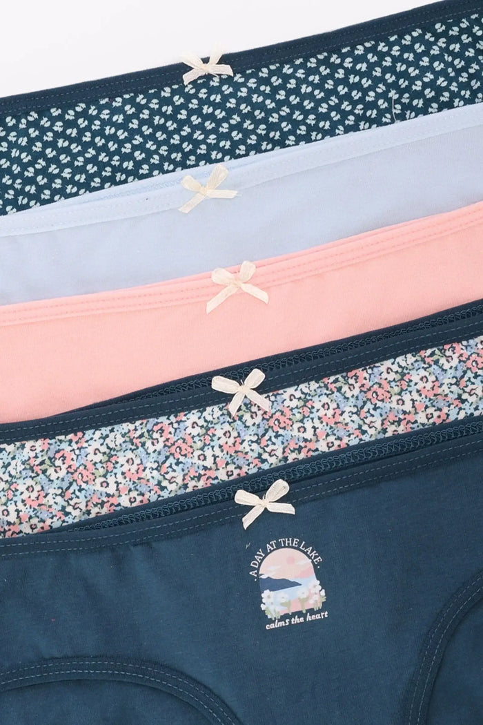 Pack of 5 Colored Bikini Panties