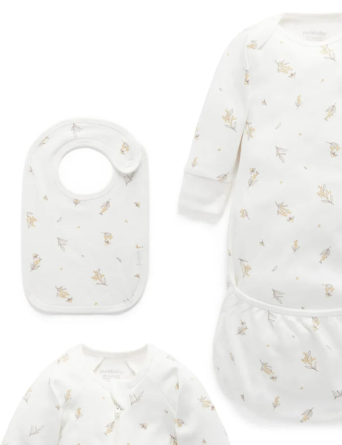 Purebaby Organic Essentials Hospital Bag Essential Vanilla Wattle Bee $120+ Value