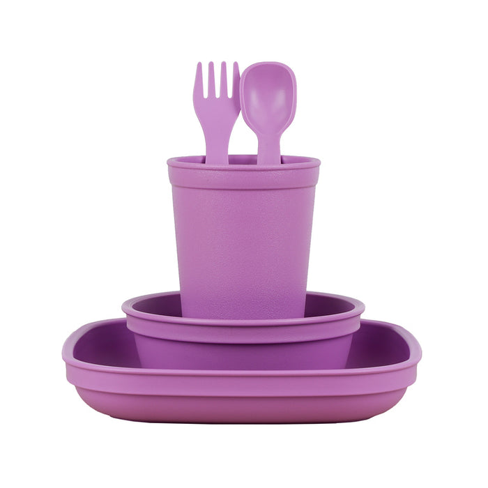 Re-Play Purple Bundle - Tumbler Cup, Bowl, Plate & Cutlery Set