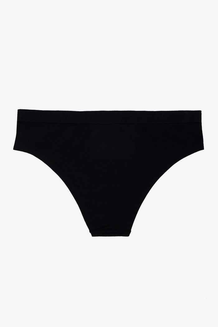 Ribbed-Trim Brief Panty