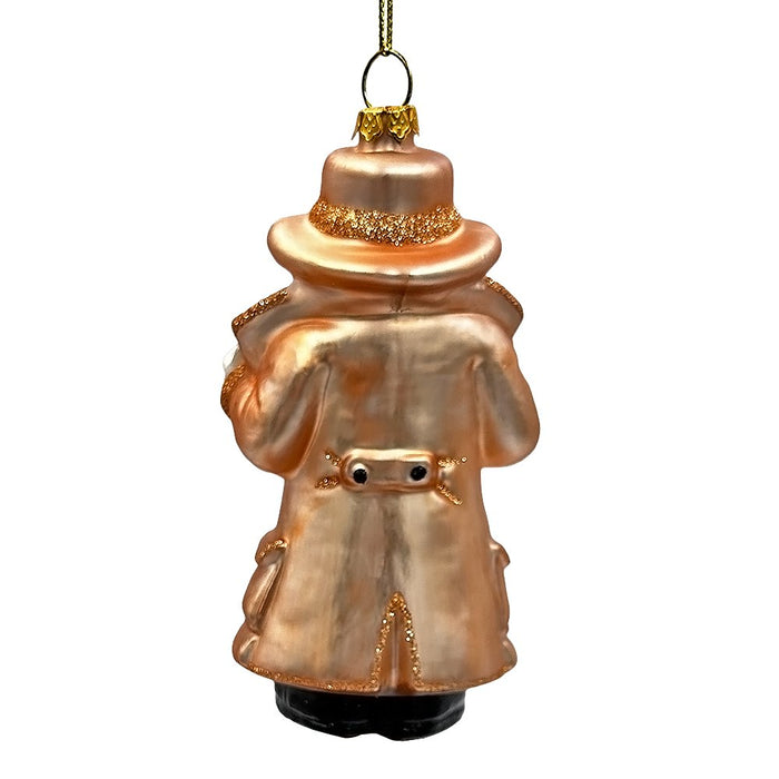 Santa the Detective Glass Christmas Ornament, Criminal Police Investigator Gift Glass Ornament OrnamentallyYou
