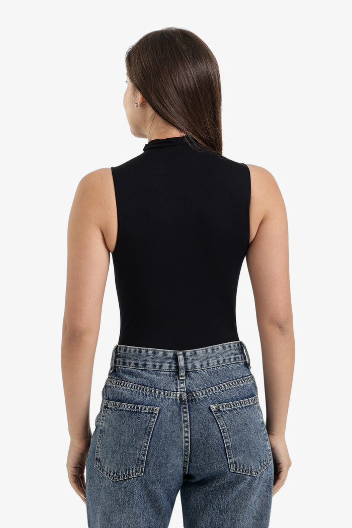 Sleeveless High Neck Bodysuit