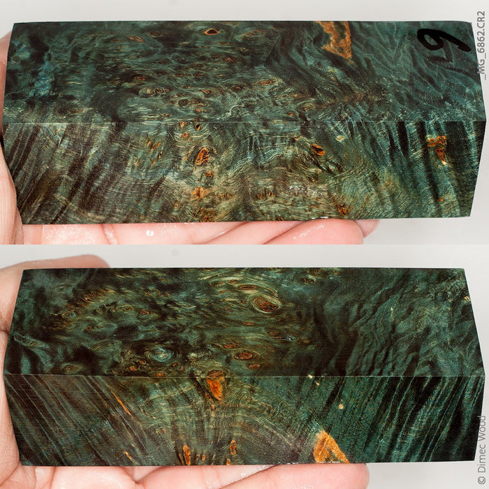 Stabilized wood linden burl block