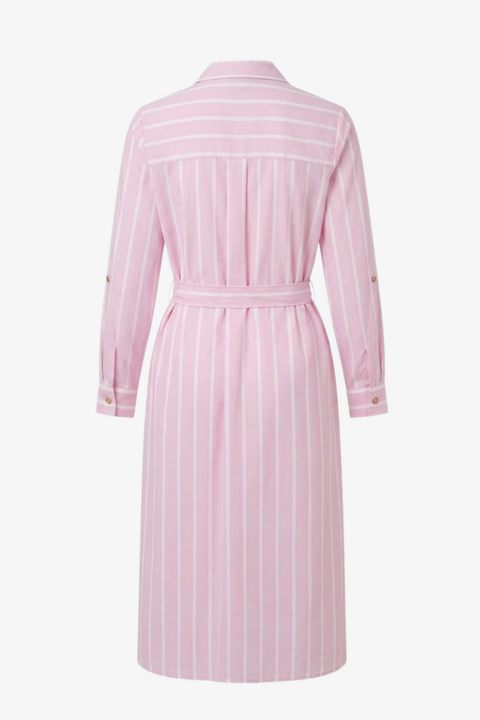 Striped Midi Shirt Dress