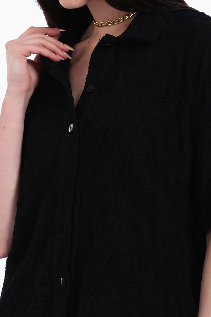 Woven Jacquard Beach Shirt