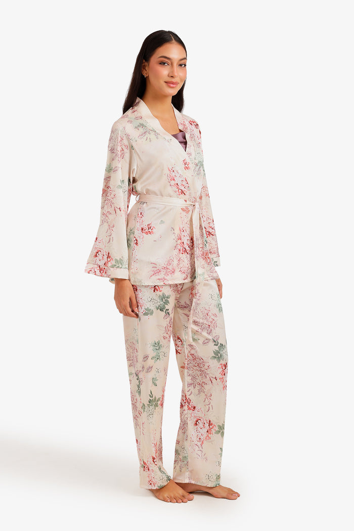 3-Piece Floral Pyjama
