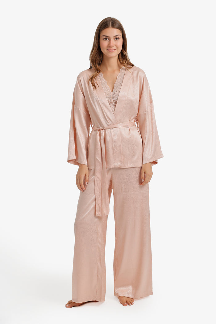 3-Piece Lace Detail Pyjama