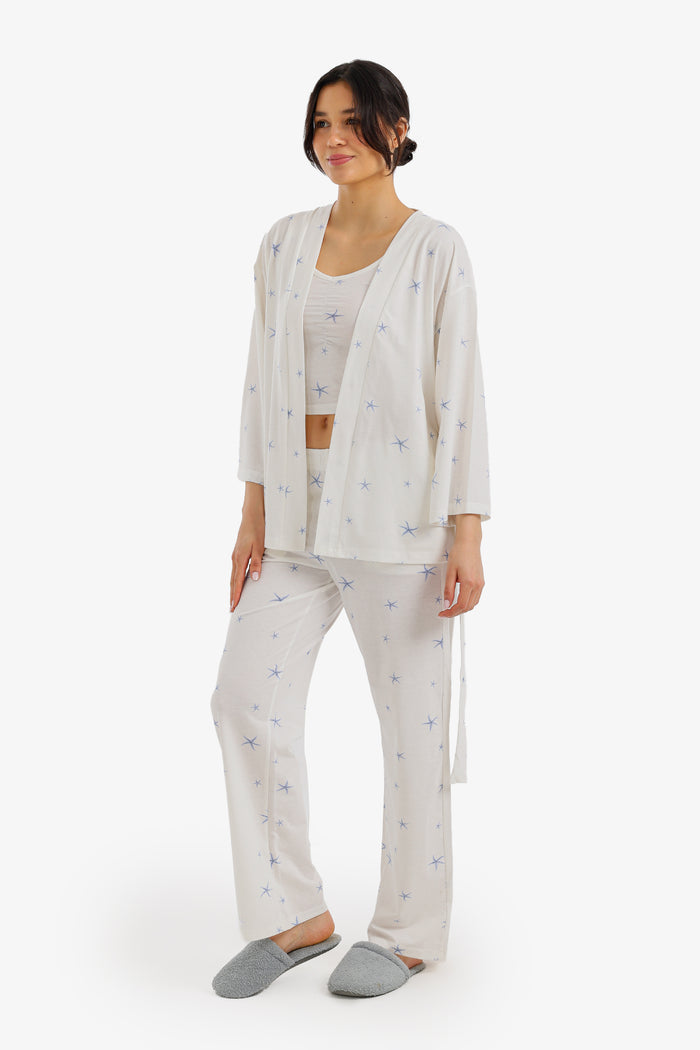 3-Piece Star Print Pyjama Set