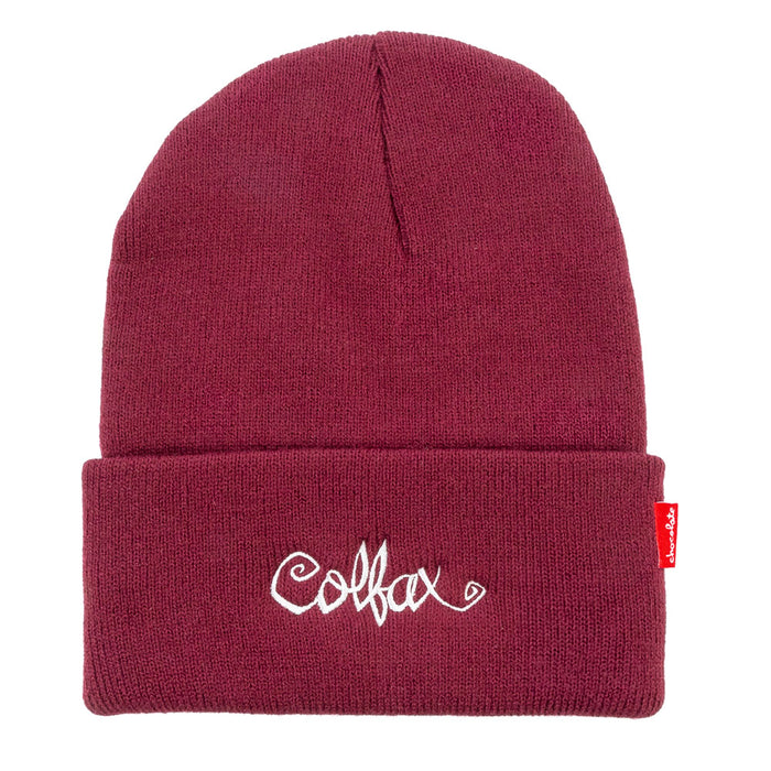 303 Boards - 303 X Chocolate Flip The Script Beanie (Maroon) *SALE