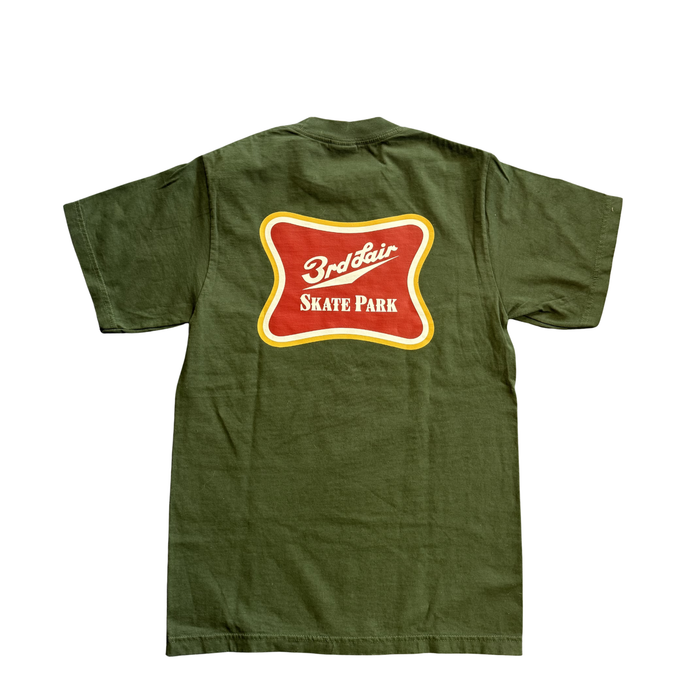 3RD LAIR CHAMPAGNE OF SKATEPARKS TSHIRT (GREEN)