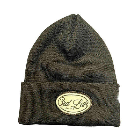 3RD LAIR ECLIPSE LOGO PATCH CUFF BEANIE (BLACK)