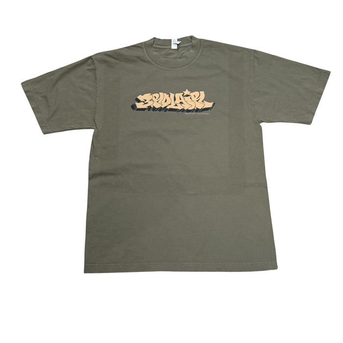 3RD LAIR GRAFFITI HEAVY WEIGHT TSHIRT (ARMY GREEN/GOLD/BLACK)