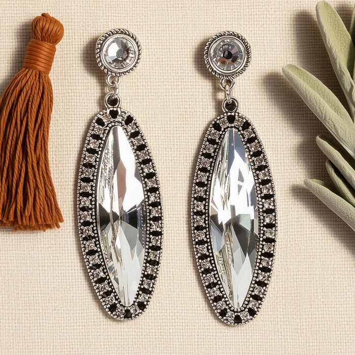 93656 - Crystal Earrings - Clear