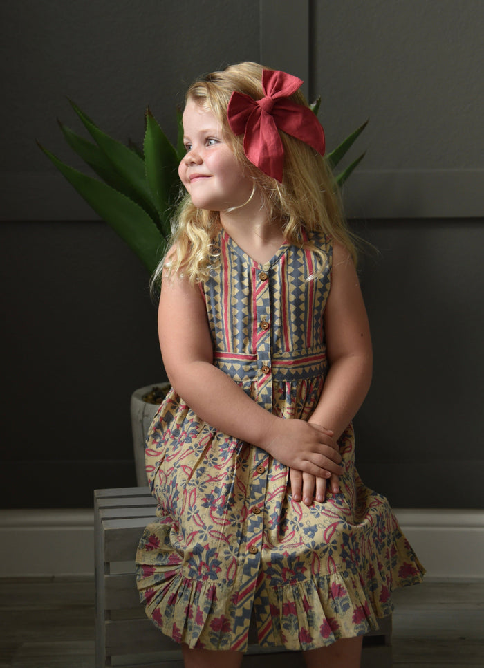 Abstract& Floral Shirt Dress Dress Yo Baby Wholesale